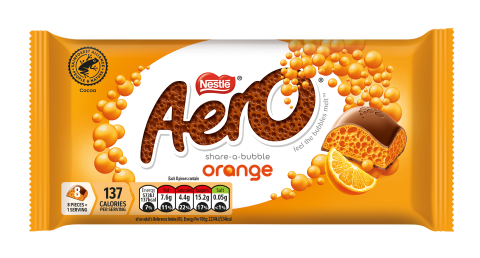 Aero Orange 90g Sharing Bar Pack Shot